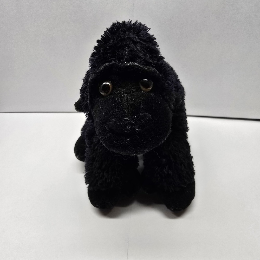 Aurora Gorilla Plush Stuffed Animal Unisex Small Black Safari Jungle Wildlife 6"